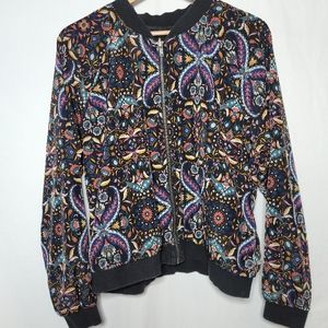 Merona Reversible Lightweight Bomber Zipup Jacket